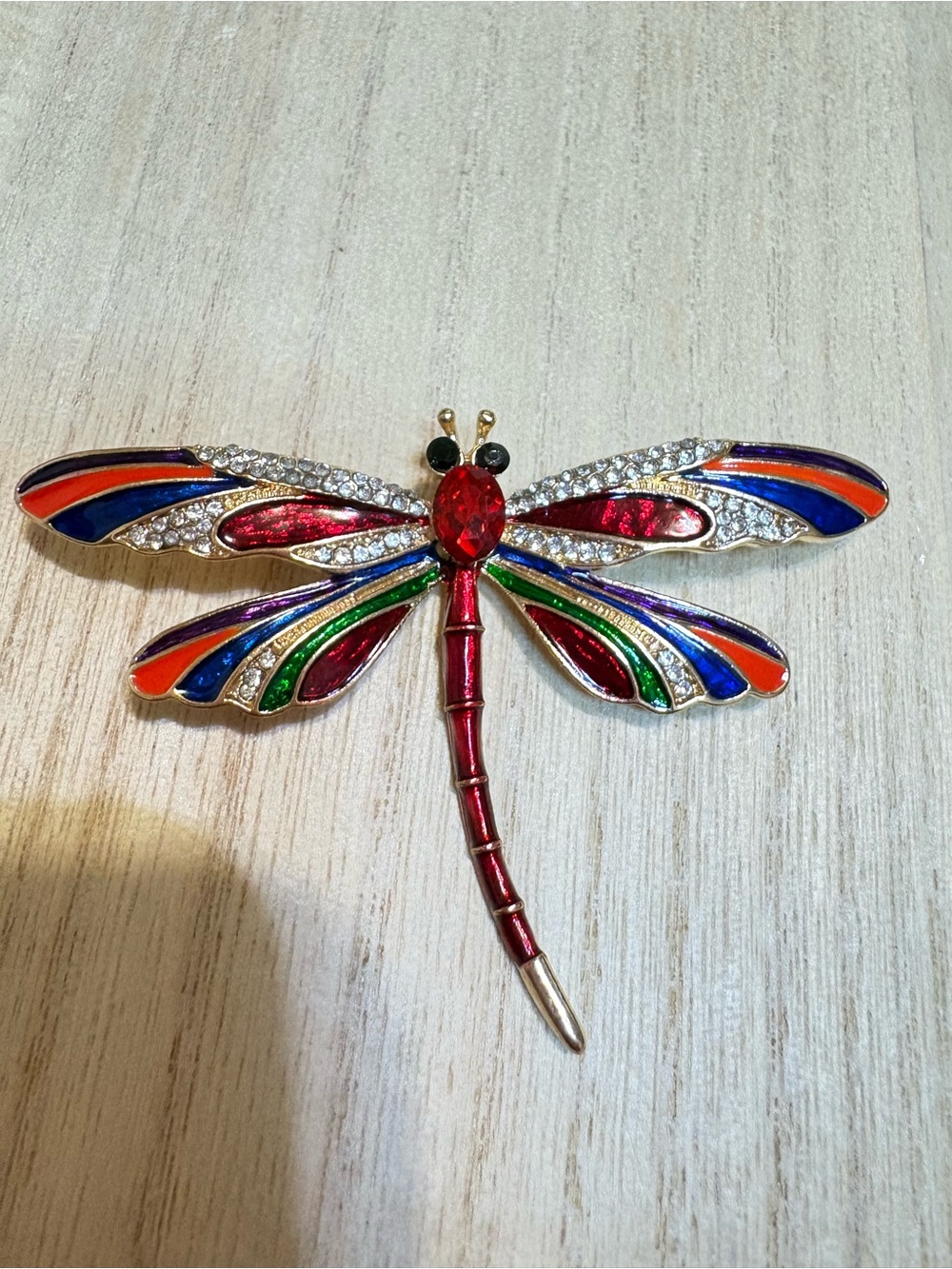Multicolor Dragonfly Decorative Brooch - Unbranded
